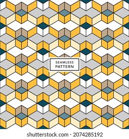 Diseño de la plantilla de portada con un patrón geométrico multicolor. El fondo es impecable.