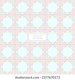 Cover template design with multicolor geometric pattern. Seamless background.