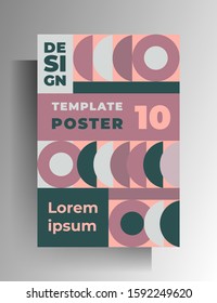Cover template design. Multicolored geometric vector illustration.