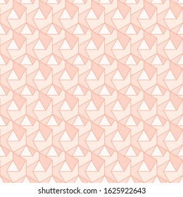 Cover template design with orange geometric pattern. Seamless background.