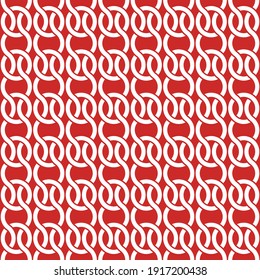 Bedecken Sie das Template-Design mit roten und weißen geometrischen Mustern. Nahtloser Hintergrund.