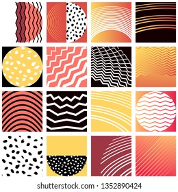 Cover template design shapes dots gradients lines