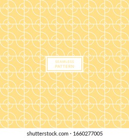 Cover template design with yellow and white geometric pattern. Seamless background.