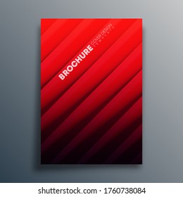 Cover template with diagonal lines for flyer, poster, brochure, typography or other printing products. Vector illustration.