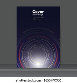 Cover-Vorlage mit digitalem Technologiekonzept für Buch, Broschüre, Bericht oder Poster.