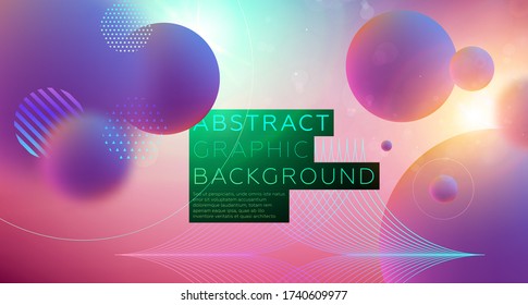 Deckvorlage mit dynamischen Bauhaus-, Memphis- und Hipster-Flüssig-geometrischen Formen für die Landing-Page, Plakate, Broschüren, Plakate, Cover und Banner. Vector-Abbildung.