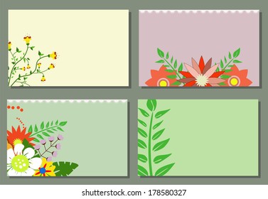 cover template with flowers