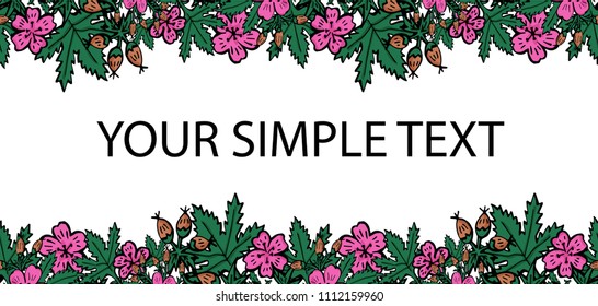 Cover template with flowers for brochures, posters, banners, postcard.