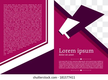 cover template front back page pink violet purple 10 vector