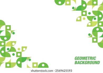 Cover template with geometric background. Background for the banner in color green. Vector EPS 10