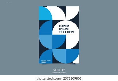 Cover template with geometric background. Background for banner. Vector