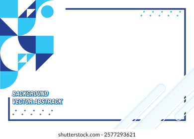 Cover template with geometric background Background for the banner Vector in color blue