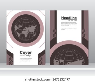 Cover template with global connectivity  concept for book, brochure, report or poster.