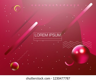 Cover template with glowing particles liquid dynamic flow. Trendy fluid design
