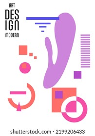 Cover template with graphic geometric elements in bauhaus, memphis and hipster style. This illustration can be used as a print on t-shirts and bags, stationary or posters.