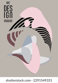 Cover template with graphic geometric elements in bauhaus, memphis and hipster style. This illustration can be used as a print on t-shirts and bags, stationary or posters.
