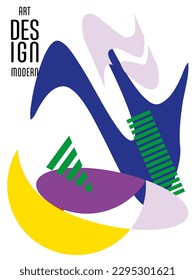 Cover template with graphic geometric elements in bauhaus, memphis and hipster style. This illustration can be used as a print on t-shirts and bags, stationary or posters.