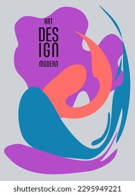 Cover template with graphic geometric elements in bauhaus, memphis and hipster style. This illustration can be used as a print on t-shirts and bags, stationary or posters.