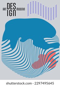 Cover template with graphic geometric elements in bauhaus, memphis and hipster style. This illustration can be used as a print on t-shirts and bags, stationary or posters.