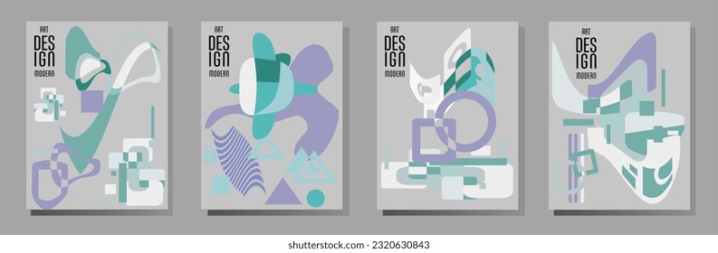 Cover template with graphic geometric elements in bauhaus, memphis and hipster style. This illustration can be used as a print on t-shirts and bags, stationary or posters.
