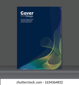 Cover template with line blend effect for poster, book, brochure or report.