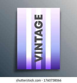 Cover template with lines for flyer, poster, brochure, typography or other printing products. Vector illustration.