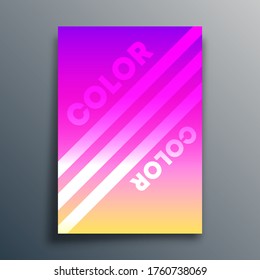 Plantilla de carátula con líneas para volante, afiche, folleto, tipografía u otros productos de impresión. Ilustración vectorial.