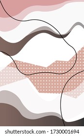 Cover template made of graphic geometric elements in memphis style. Suitable for cards, posters, brochures, covers and banners. Vector illustration.