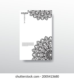 cover template with mandala flower