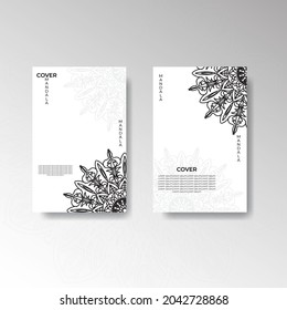 cover template with mandala flower