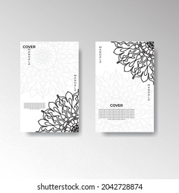 cover template with mandala flower
