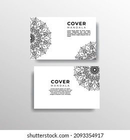 cover template with mandala flower.