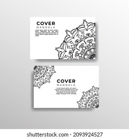 cover template with mandala flower