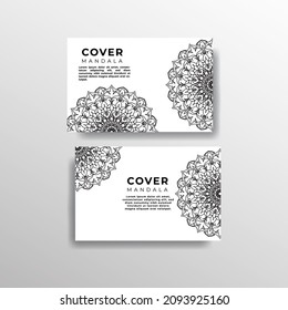 cover template with mandala flower