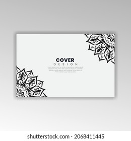 cover template with mandala flower. EPS 10