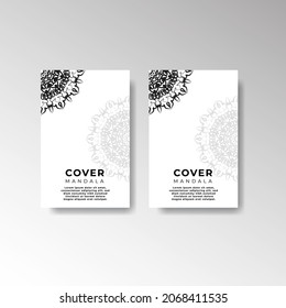 cover template with mandala flower. EPS 10