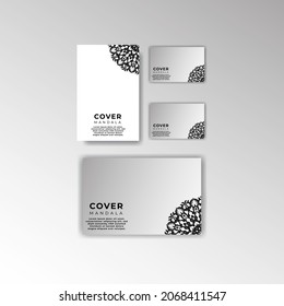 cover template with mandala flower. EPS 10