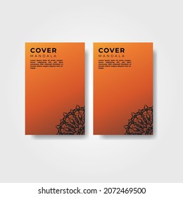 cover template with mandala flower. EPS 10