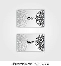 cover template with mandala flower. EPS 10
