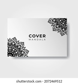 cover template with mandala flower. EPS 10