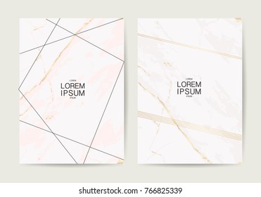 Cover template marble design simple text