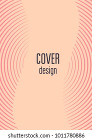 Cover template. Minimal trendy layout. Futuristic cover template for banner, presentation and brochure. Minimalistic colorful shapes. Abstract business illustration
