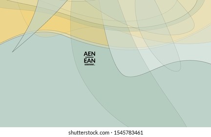 Cover template with pastel colored transparent overlapping shapes creating vector mixture of acrylic paint or watercolor effect. Marble texture flat colors simple organic shapes. Nature earth design.