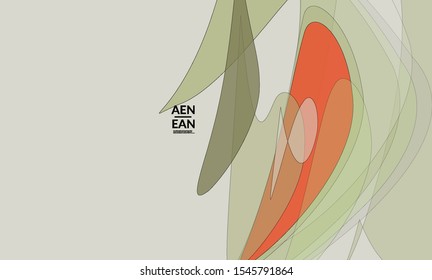 Cover template with pastel colored transparent overlapping shapes creating vector mixture of acrylic paint or watercolor effect. Marble texture flat colors simple organic shapes. Nature earth design.