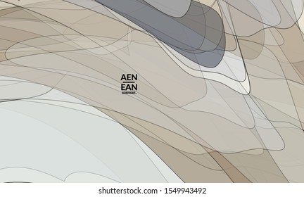 Cover template with pastel colored transparent overlapping shapes creating vector mixture of acrylic paint or watercolor effect. Marble texture flat colors simple organic shapes. Nature earth design.