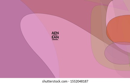 Cover template with pastel colored transparent overlapping shapes creating vector mixture of acrylic paint or watercolor effect. Marble texture flat colors simple organic shapes. Nature earth design.