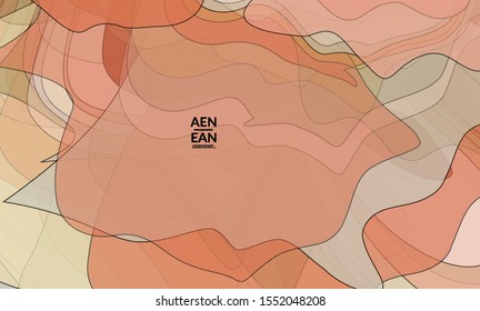 Cover template with pastel colored transparent overlapping shapes creating vector mixture of acrylic paint or watercolor effect. Marble texture flat colors simple organic shapes. Nature earth design.