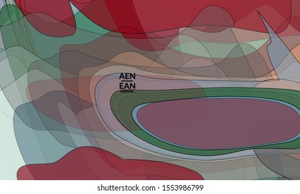 Cover template with pastel colored transparent overlapping shapes creating vector mixture of acrylic paint or watercolor effect. Marble texture flat colors simple organic shapes. Nature earth design.