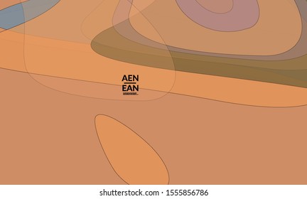 Cover template with pastel colored transparent overlapping shapes creating vector mixture of acrylic paint or watercolor effect. Marble texture flat colors simple organic shapes. Nature earth design.