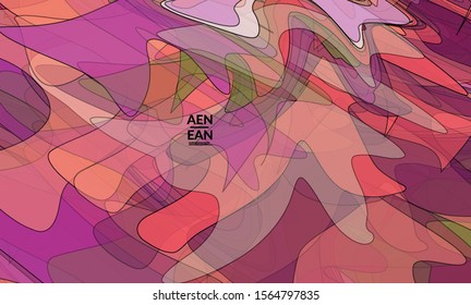 Cover template with pastel colored transparent overlapping shapes creating vector mixture of acrylic paint or watercolor effect. Marble texture flat colors simple organic shapes. Nature earth design.